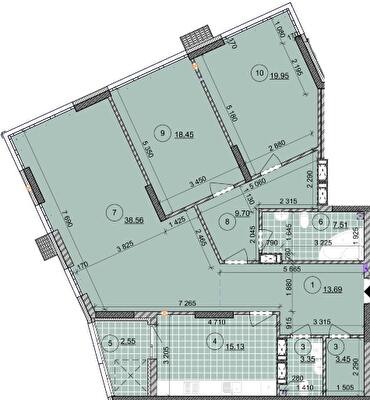 3-кімнатна 132.34 м² в ЖК на вул. Євгена Маланюка (Сагайдака), 101 від 40 000 грн/м², Київ