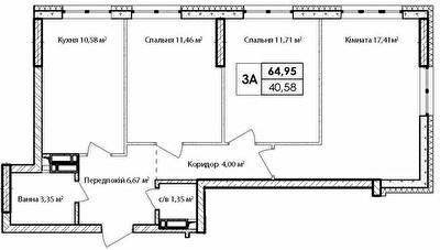 3-кімнатна 65.95 м² в ЖК Синергія Київ від 27 450 грн/м², Київ