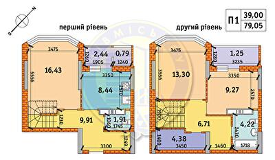 3-комнатная 79.05 м² в ЖК Обериг-2 от 27 846 грн/м², Киев