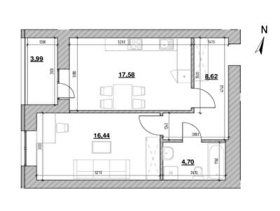 1-кімнатна 50.82 м² в ЖК Шенген від 29 436 грн/м², Львів