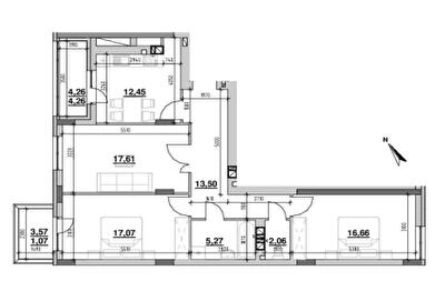 3-комнатная 89.95 м² в ЖК Ріел Сіті от 19 863 грн/м², Львов