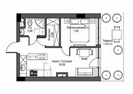 1-кімнатна 47.86 м² в ЖМ ARTVILLE від 18 500 грн/м², смт Авангард