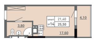1-кімнатна 25.5 м² в ЖК Акварель-3 від 26 250 грн/м², Одеса