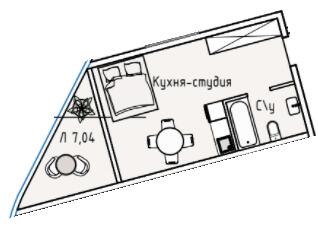 Студия 32.8 м² в ЖК Пространство на Аркадийской аллее от 59 450 грн/м², Одесса