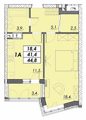 1-кімнатна 44.8 м² в ЖК Прохоровський квартал від 25 000 грн/м², Одеса