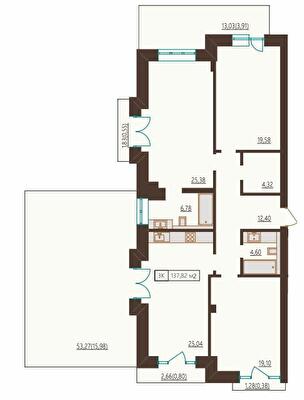 3-кімнатна 137.82 м² в ЖК Французький бульвар, 29б від 52 650 грн/м², Одеса