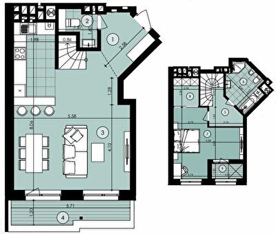 Двухуровневая 90.01 м² в ЖК Парк Арена от 20 900 грн/м², Львов