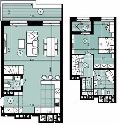 Двухуровневая 85.92 м² в ЖК Парк Арена от 20 900 грн/м², Львов
