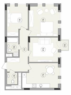 3-комнатная 76.15 м² в ЖК Фруктовая аллея от 23 600 грн/м², Львов