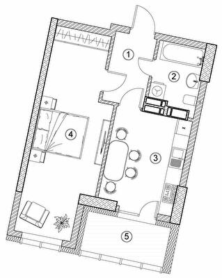 1-кімнатна 44.44 м² в ЖК Aria від 74 250 грн/м², Київ