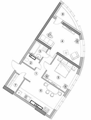 2-кімнатна 63.32 м² в ЖК Aria від 73 710 грн/м², Київ