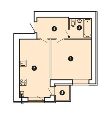 1-кімнатна 38.05 м² в ЖК Comfort City від 36 000 грн/м², Запоріжжя