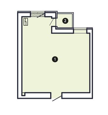 Вільне планування 38.5 м² в ЖК Comfort City від 37 000 грн/м², Запоріжжя
