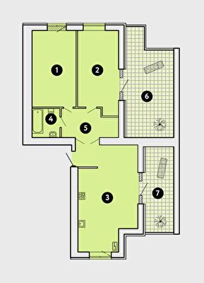 Вільне планування 81 м² в ЖК Comfort City від 37 000 грн/м², Запоріжжя