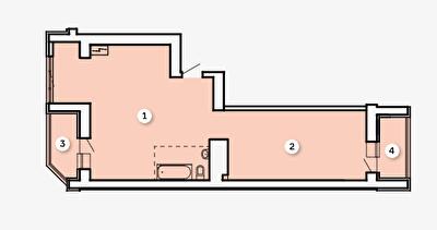 Вільне планування 71.42 м² в ЖК Kvartal від 36 000 грн/м², Запоріжжя