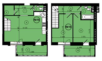 Двухуровневая 75.6 м² в ЖК на ул. Шухевича, 9 от 14 800 грн/м², г. Новояворовск