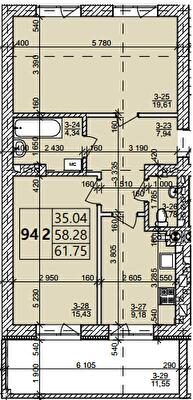 2-комнатная 61.75 м² в ЖК Святых Ольги и Елизаветы от 20 000 грн/м², г. Винники