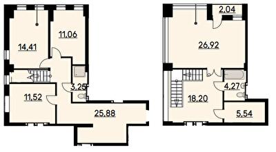 Двухуровневая 121.66 м² в ЖК Bauhaus от 40 300 грн/м², Харьков