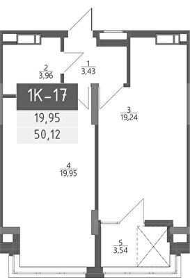 1-комнатная 50.12 м² в ЖК Liberty Gardens от 29 500 грн/м², Харьков