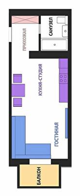 1-кімнатна 30.2 м² в ЖК Воробйові гори Family від 23 000 грн/м², Харків