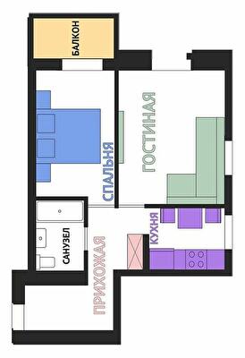 2-кімнатна 46.5 м² в ЖК Воробйові гори Family від 23 000 грн/м², Харків