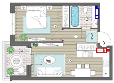1-кімнатна 40.39 м² в ЖК MAVERICK RESIDENTIAL COMPLEX від 33 300 грн/м², Київ