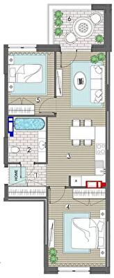 2-кімнатна 56.86 м² в ЖК MAVERICK RESIDENTIAL COMPLEX від 26 150 грн/м², Київ