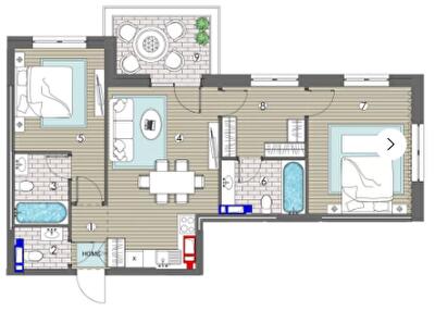 2-кімнатна 69.68 м² в ЖК MAVERICK RESIDENTIAL COMPLEX від 28 950 грн/м², Київ
