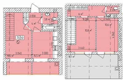 Дворівнева 76.3 м² в ЖК Дубовий Гай від 24 500 грн/м², Запоріжжя