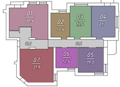 5+ комнат 177.3 м² в КД Парковый от 29 300 грн/м², Полтава
