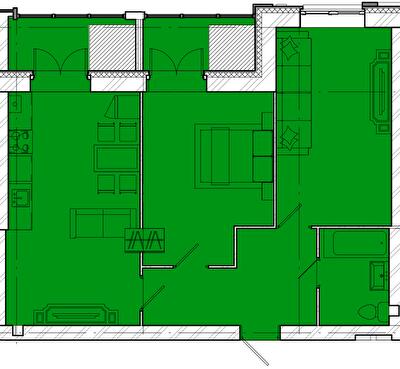 3-кімнатна 68.78 м² в ЖК Дніпровська Рів'єра від 19 000 грн/м², м. Кременчук