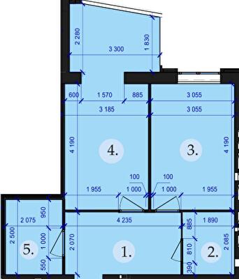 1-комнатная 49.95 м² в ЖК Петровський Квартал от 15 500 грн/м², с. Щербани