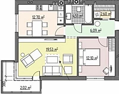 Двухкомнатные в ЖК Perfect house