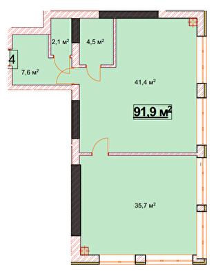 2-комнатная 91.9 м² в ЖК Европейский от 23 350 грн/м², Ровно