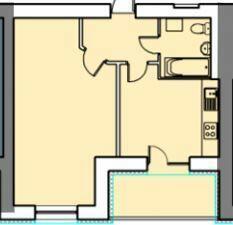 1-комнатная 47.84 м² в ЖК Эспланада от 16 050 грн/м², Сумы