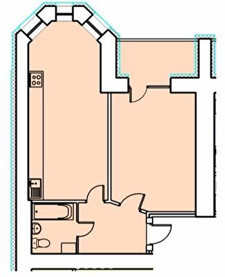 1-комнатная 53.53 м² в ЖК Эспланада от 16 050 грн/м², Сумы