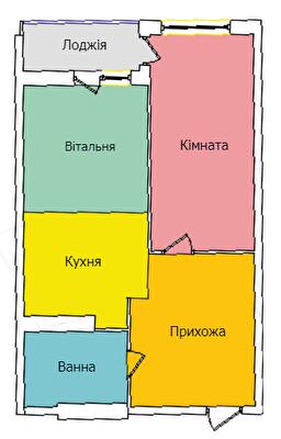 1-кімнатна 50.13 м² в ЖК на вул. Київська від 16 500 грн/м², Тернопіль
