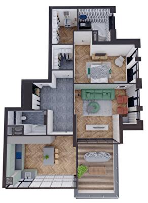 2-кімнатна 109.69 м² в ЖК Замкова Брама від 41 800 грн/м², м. Біла Церква