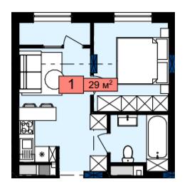 1-комнатная 29 м² в ЖК Family House от 22 000 грн/м², Львов