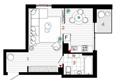 1-кімнатна 39 м² в ЖК Manhattan від 31 000 грн/м², Івано-Франківськ