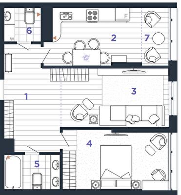 2-кімнатна 70 м² в ЖК Manhattan Up від 28 500 грн/м², Івано-Франківськ