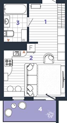 Студія 31 м² в ЖК Manhattan Up від 28 500 грн/м², Івано-Франківськ
