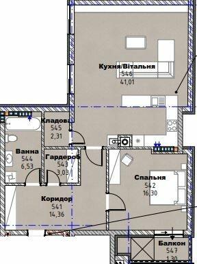 1-кімнатна 84.84 м² в КБ на вул. Коновальця, 21 від 63 550 грн/м², Львів
