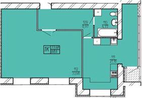 1-кімнатна 68.6 м² в ЖК Амстердам від 17 500 грн/м², Хмельницький