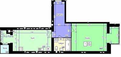 1-комнатная 63.35 м² в ЖК Парковый Лайф от 14 500 грн/м², г. Волочиск