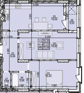 2-кімнатна 70.56 м² в ЖК Весняний від 18 000 грн/м², м. Винники