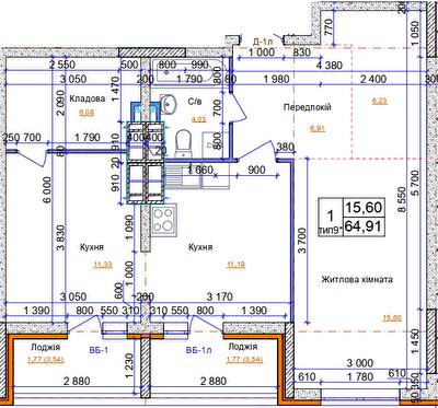 1-комнатная 64.91 м² в ЖК на ул. Симона Петлюры, 21б от 20 500 грн/м², г. Бровары