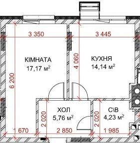 1-кімнатна 41.3 м² в ЖК Riverside від 24 700 грн/м², с. Погреби
