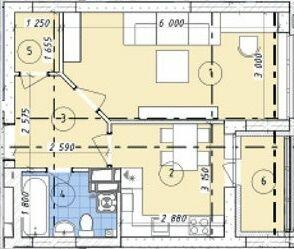 1-кімнатна 41.61 м² в ЖК Променада від 25 400 грн/м², м. Вишневе