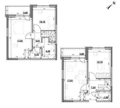 Двухуровневая 84.44 м² в ЖК OK`LAND от 38 479 грн/м², Киев